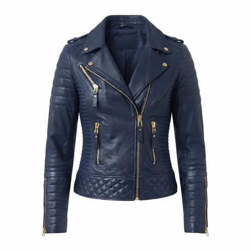 Women navy blue lambskin - women's,